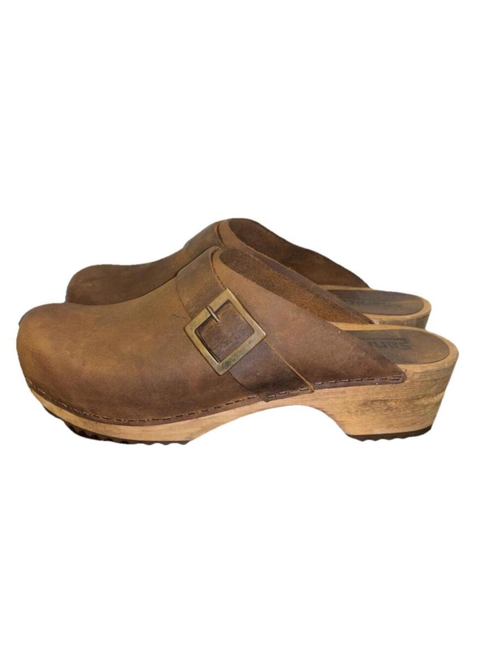Sanita The Original Danish Clogs Slip On Brown Leather size 42 - Picture 4 of 9